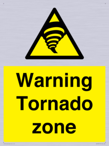 Warning Tornado zone